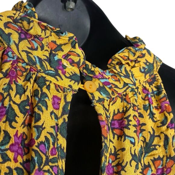 Cynthia Rowley Top Womens M Floral Boho High Neck Halter Sleeveless Tank NWT - Picture 9 of 13